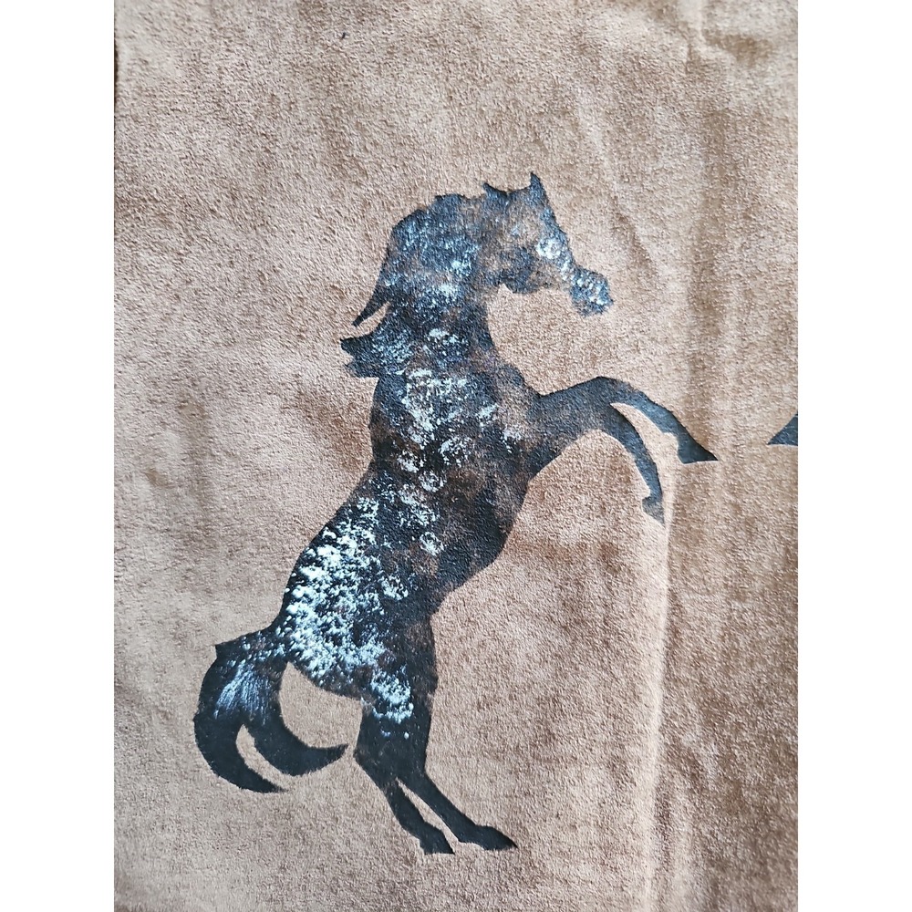 Thistle Hills Handmade Montana Leather Vest Hand Painted Horse Western USA Men S - Picture 12 of 16